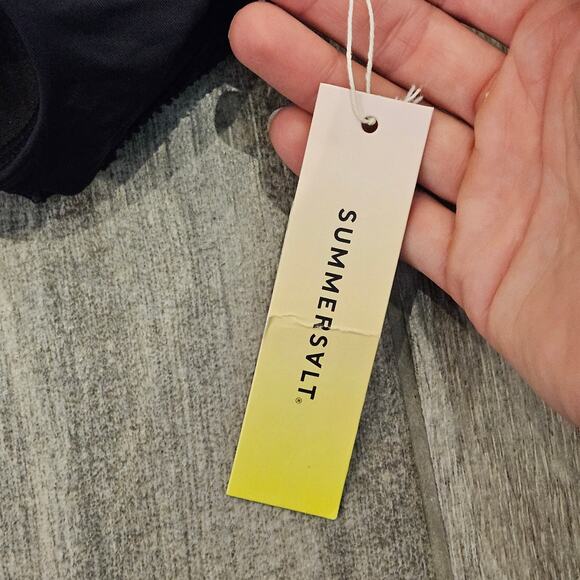 Summersalt The RippleRib Square Neck One-Piece Swimsuit Women’s 10 NEW Black - Picture 12 of 13